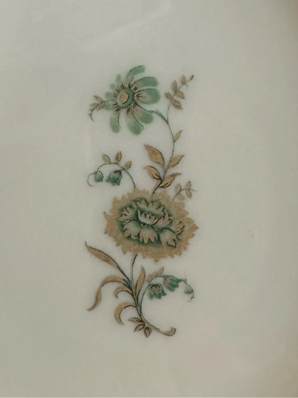 H & Co Selb Bavaria Germany Heinrich Metallic Gold & Green Porcelain Soap Dish.